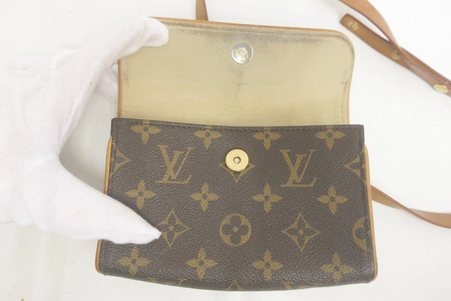 Autentica pochette Louis Vuitton Monogram marsupio fiorentino in vita