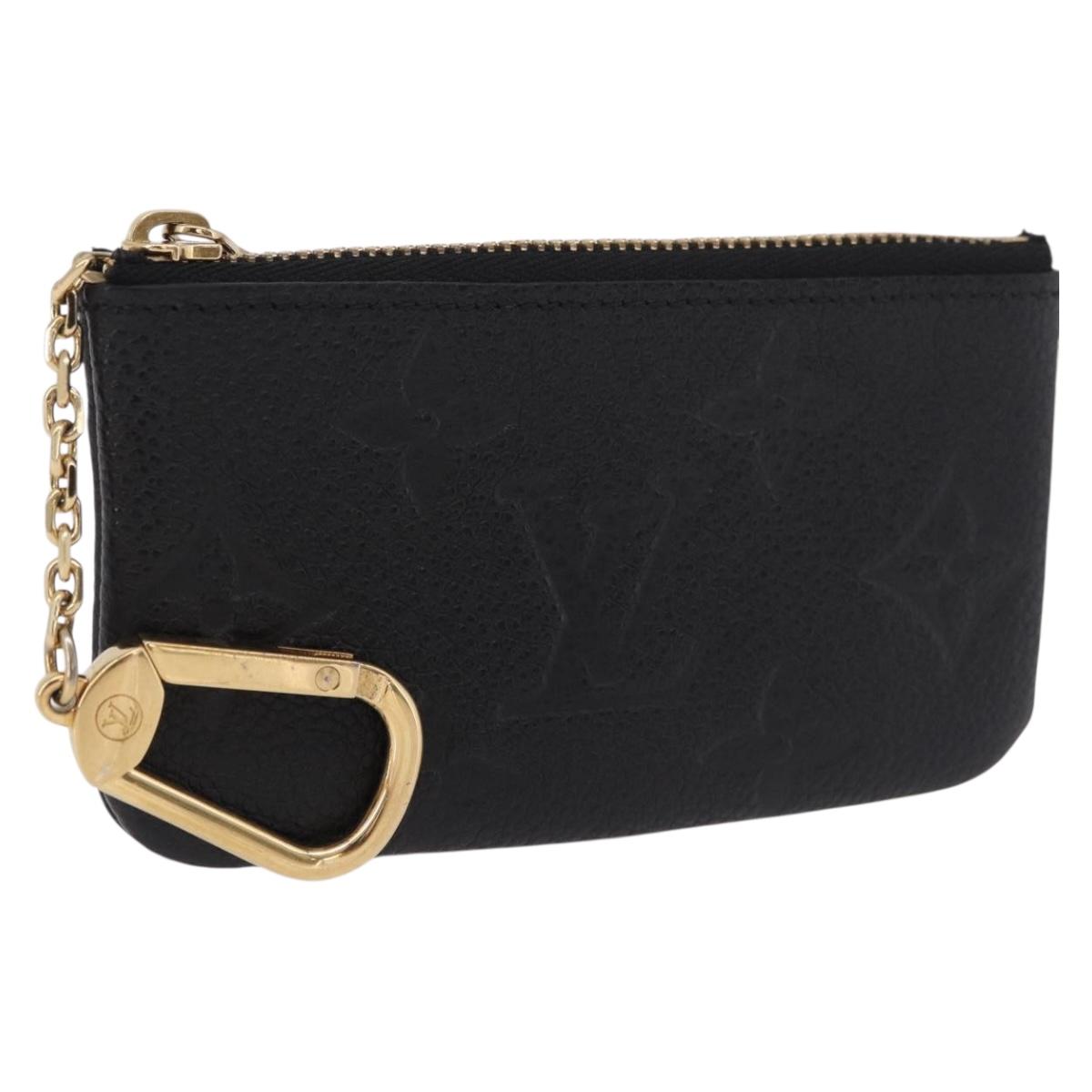 LOUIS VUITTON Monogram Empreinte Pochette Cles Purse Black M28796