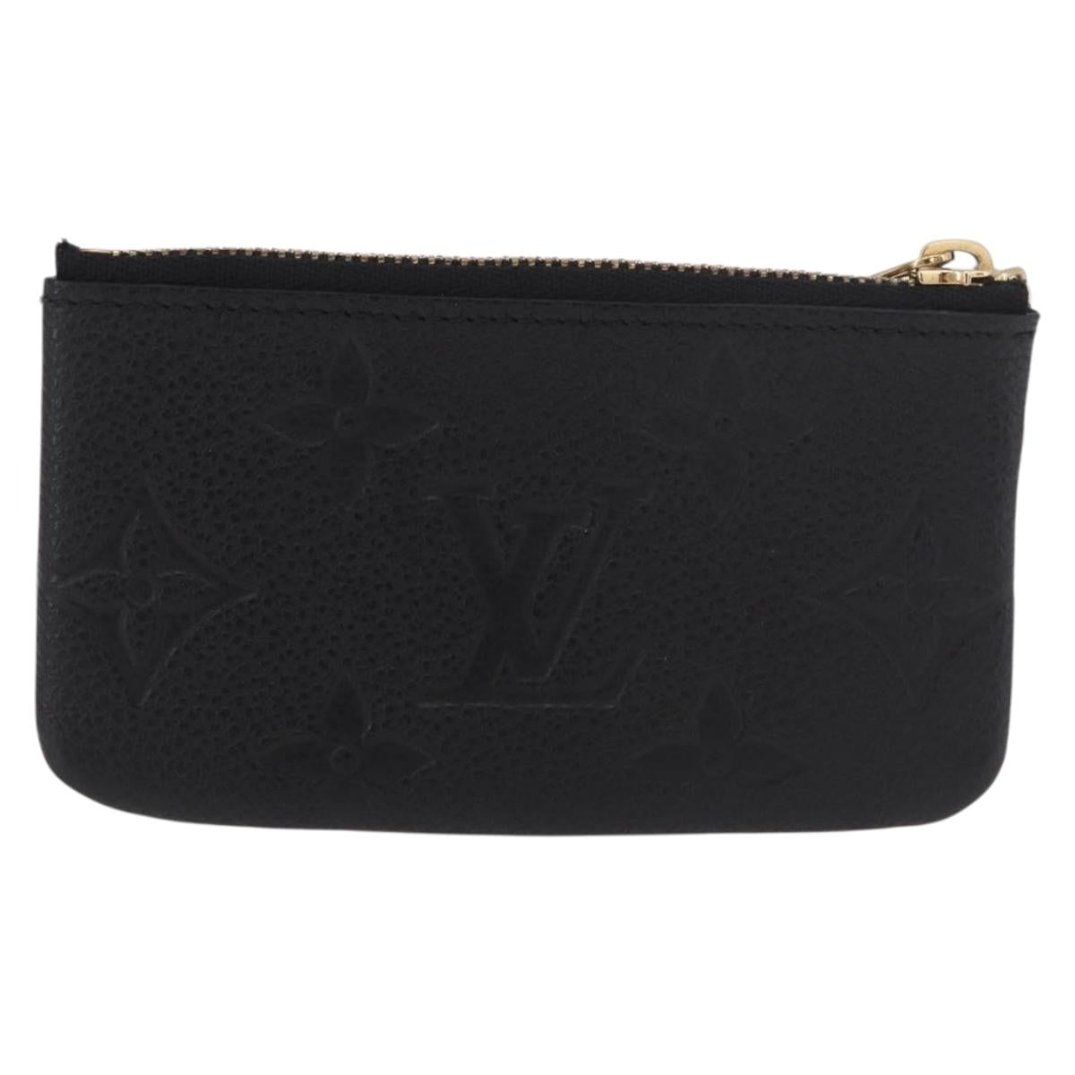 LOUIS VUITTON Monogram Empreinte Pochette Cles Purse Black M28796